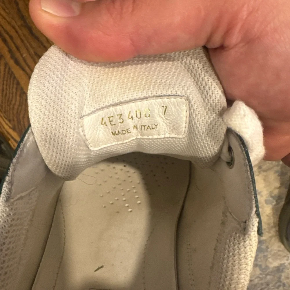 Prada Emerald and White Lace-Up Sneakers - Picture 5 of 6
